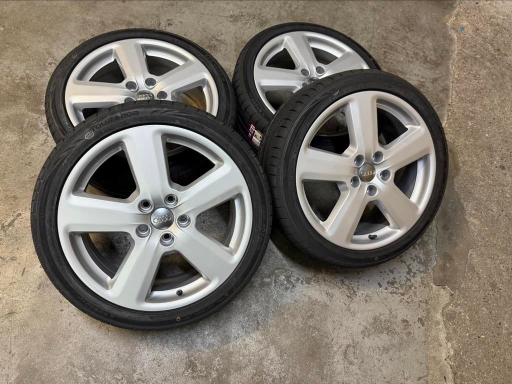 ✅ 18 Inch 5x112 OEM Audi RS S3 A3 A4 A6 Vw Velgen Golf 5 6 7, Ophalen, 18 inch, Gebruikt, Banden en Velgen