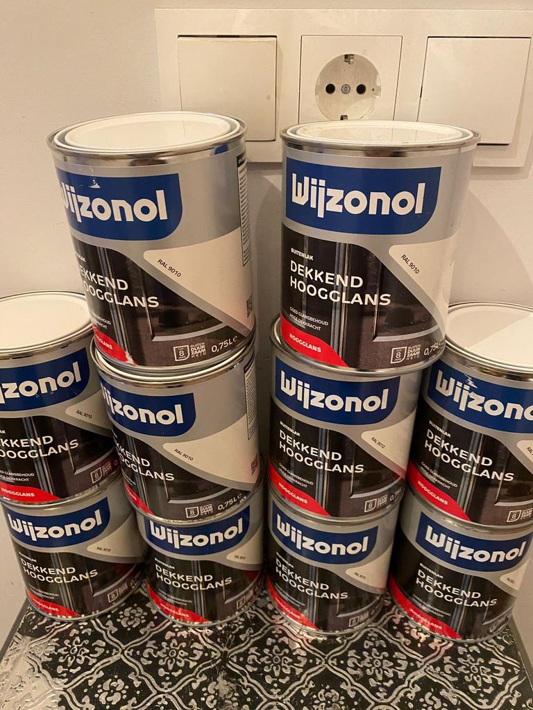 WYZONOL DEKKEND   9010 hooglans 10 voor 160 euro !, Wit, Nieuw, Ophalen of Verzenden, Lak