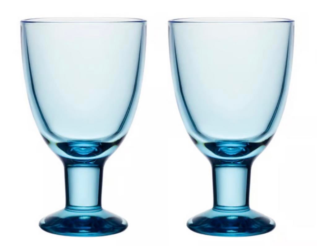 Arabia verna drinkglazen, x2, licht blauw, Ophalen, Zo goed als nieuw, Overige typen