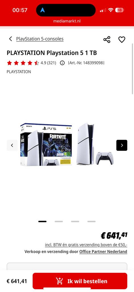 PLAYSTATION Playstation 5 1 TB disic factuur + Garantie, Ophalen of Verzenden, Sony, Sony, Nieuw