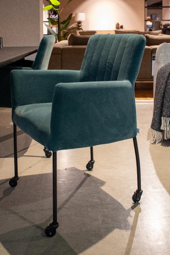 Eetkamerstoel Porto Set van 4 | IW Collectie, Huis en Inrichting, Stoelen, Ophalen, Blauw, Design, Nieuw