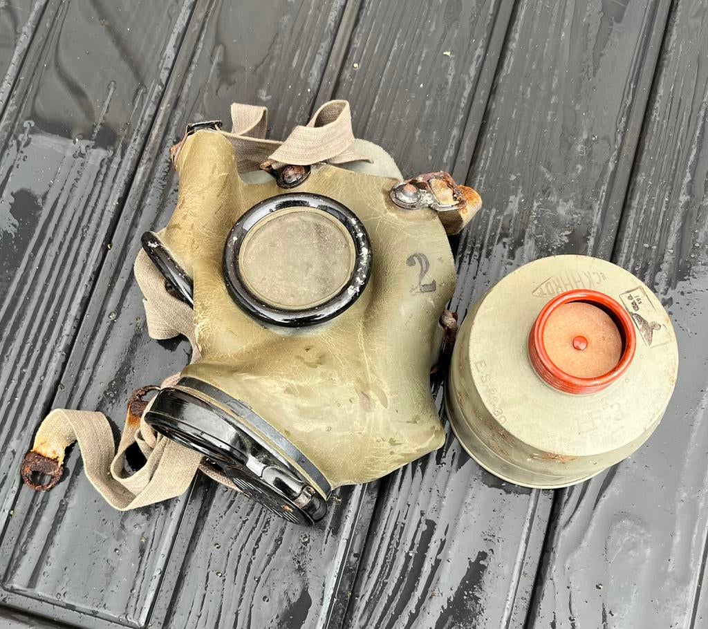 Tjechisch Fatra gasmasker 1940 Duits gebruikt, Ophalen of Verzenden, Duitsland