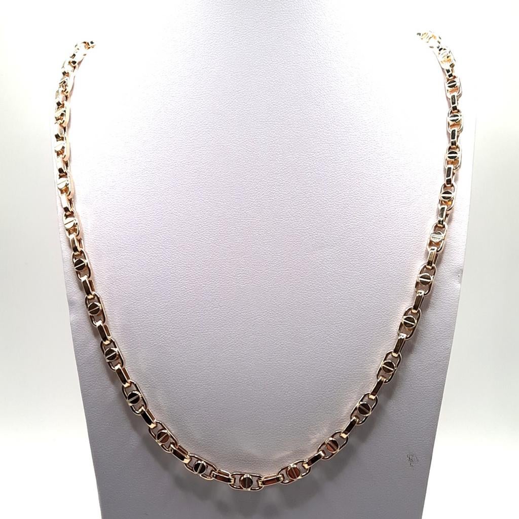 Gouden fantasie ketting 14kt, Www.bredajuwelier.nl, Nieuw, Ophalen of Verzenden, Www.bredajuwelier.nl