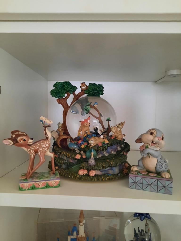 Disney traditions Bambi, Stampertje en Snowglobe, Ophalen, Zo goed als nieuw, Beeldje of Figuurtje