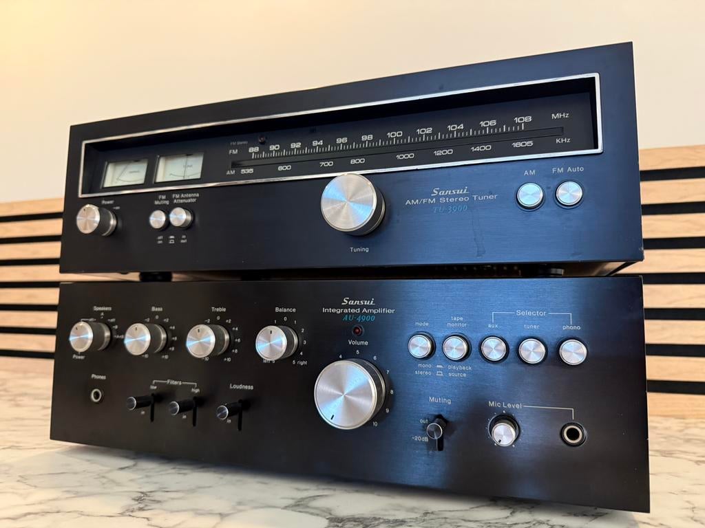 Sansui AU-4900 / TU-3900, zeer muzikaal, met garantie, Contact@vintageaudiobreda.nl, Sansui, Tuner of Radio, Losse componenten