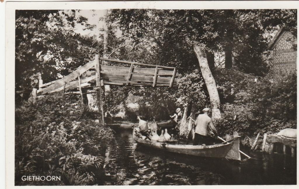 giethoorn- punter, Ophalen of Verzenden, 1940 tot 1960, Overijssel