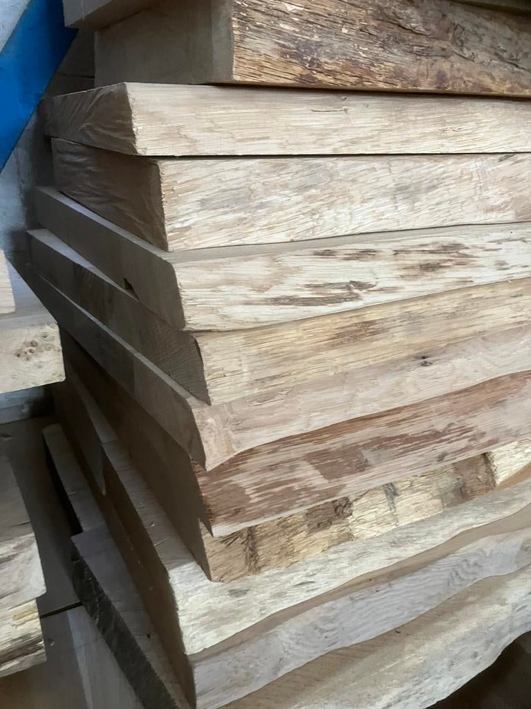Wastafelblad wc blad  eiken massief op maat en  voorraad, Ophalen, Nieuw, 25 tot 50 cm, Minder dan 100 cm