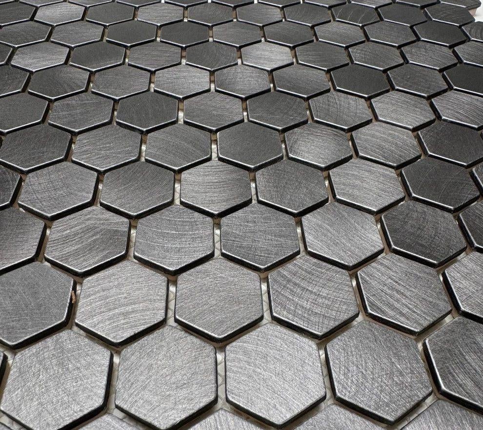 Reflections Gun Metal Hexagon Mozaiek, Nieuw, Ophalen of Verzenden, 20 tot 40 cm, Minder dan 5 m²