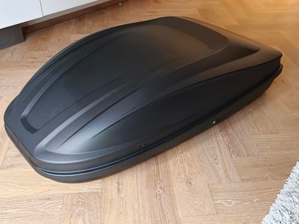 Zo goed als nieuw. Dakkoffer 330L mat zwart, Auto diversen, Dakkoffers, Ophalen, Zo goed als nieuw