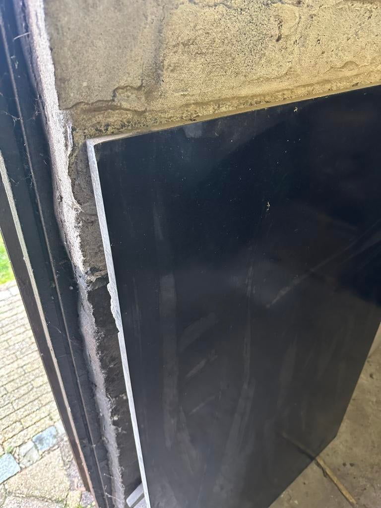 Zwart granieten plaat, Doe-het-zelf en Verbouw, Platen en Panelen, Ophalen of Verzenden, Gebruikt, Overige materialen, Minder dan 20 mm