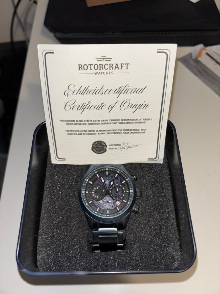 Rotorcraft marine blauw horloge, Overige merken, Staal, Polshorloge, Nieuw