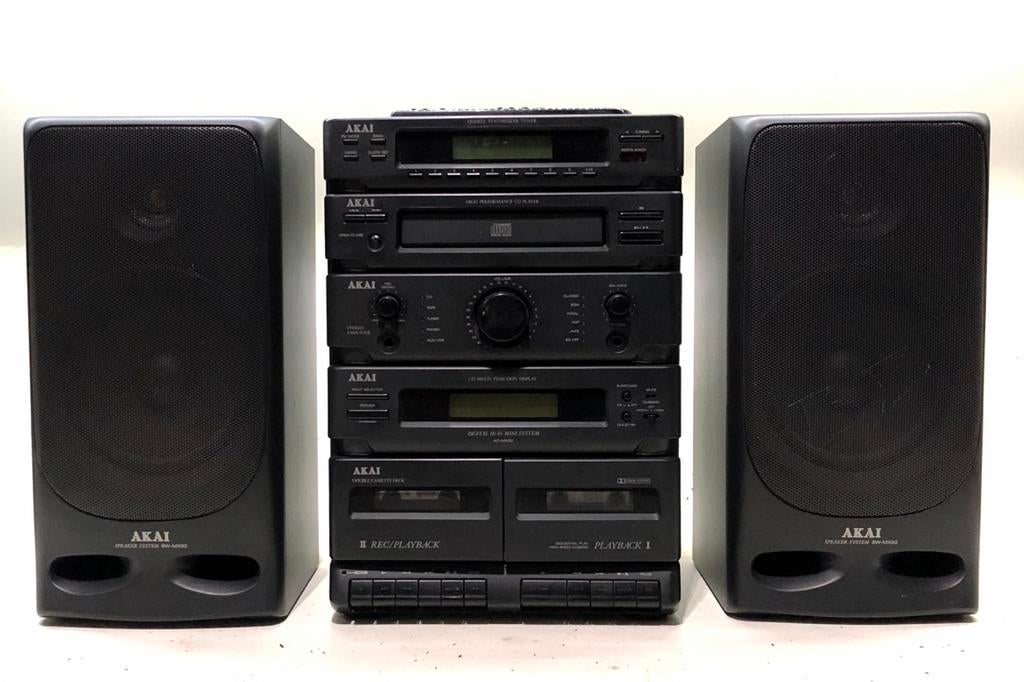 Akai Stereo Set - Vintage Hifi Systeem, Gebruikt, Losse componenten, Ophalen of Verzenden, Tuner of Radio