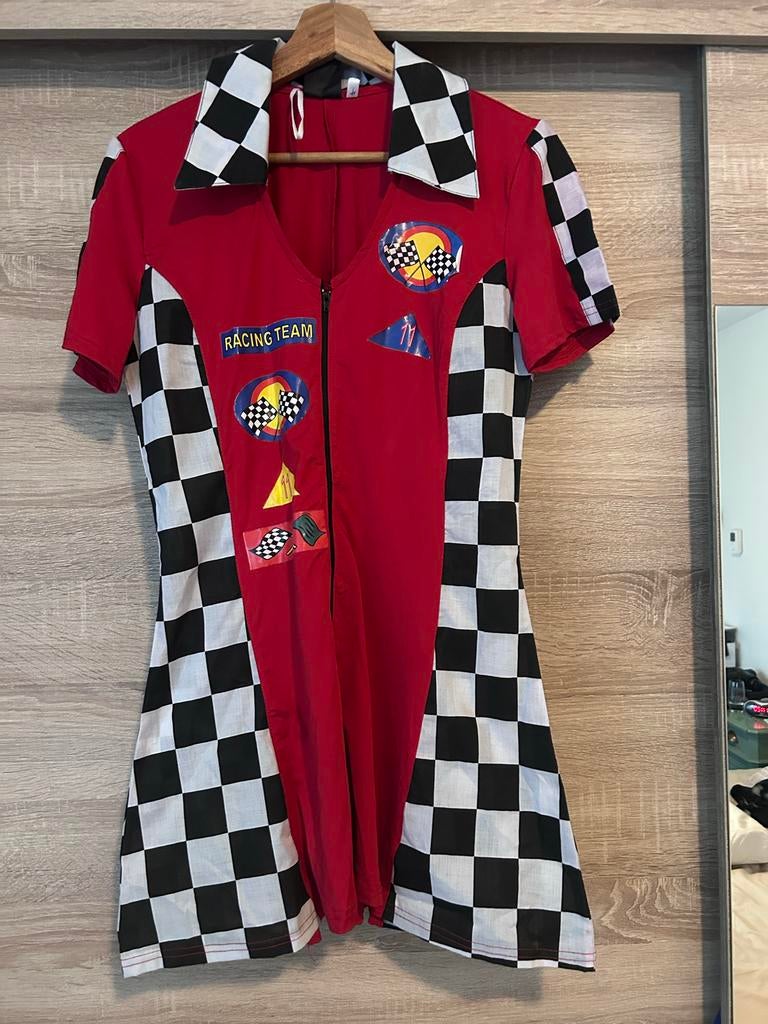Race jurk - Carnaval of thema feest, Carnaval, Ophalen of Verzenden, Kleding, Maat 36 (S)