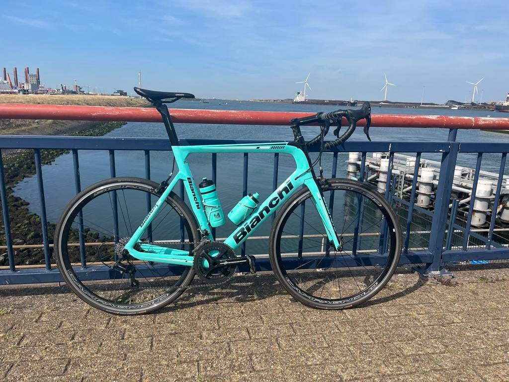 Bianchi Aria maat 63 volledig Italiaans afgemonteerd, Fietsen en Brommers, Fietsen | Racefietsen, Gebruikt, Carbon, 61 tot 65 cm