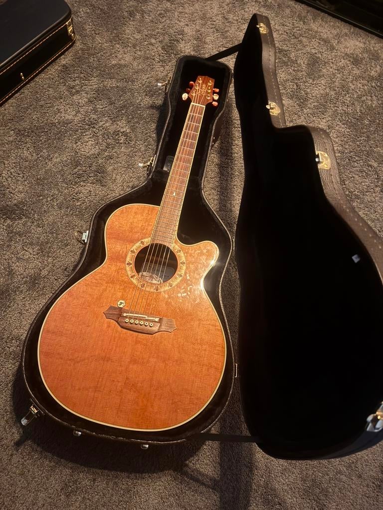 Takamine EF508C VN sem/ac nette staat incl case, Verzenden, Zo goed als nieuw, Western- of Steelstringgitaar