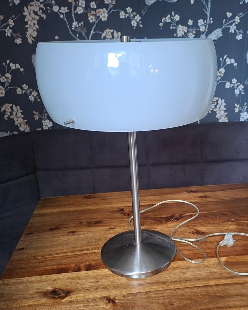Design tafellamp.  Paddestoel, Huis en Inrichting, Lampen | Tafellampen, Ophalen of Verzenden, Zo goed als nieuw, Glas