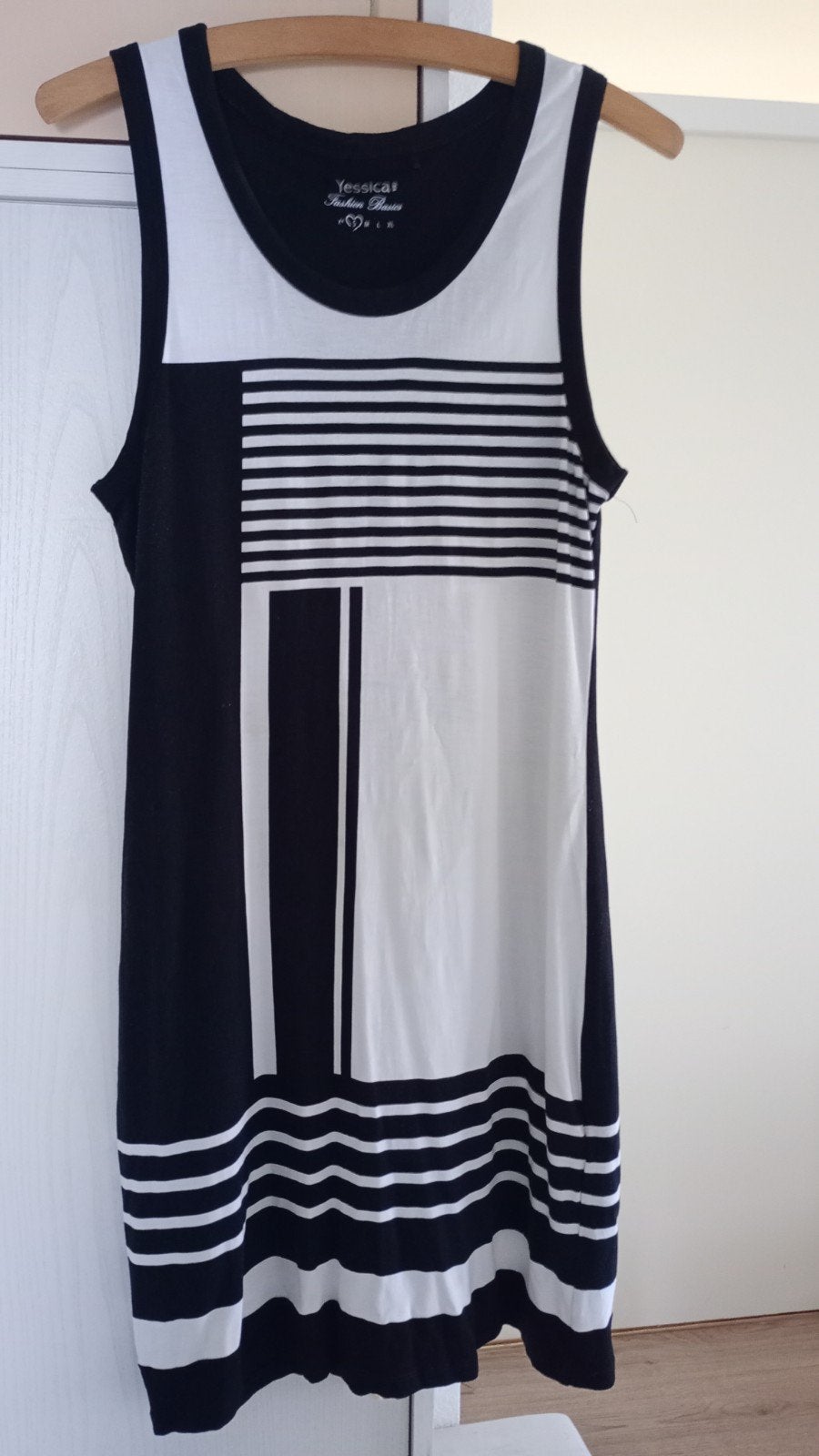 Yessica Fashion Basics jurk zwart wit maat S, Zwart, Ophalen of Verzenden, Zo goed als nieuw, Yessica Fashion Basics