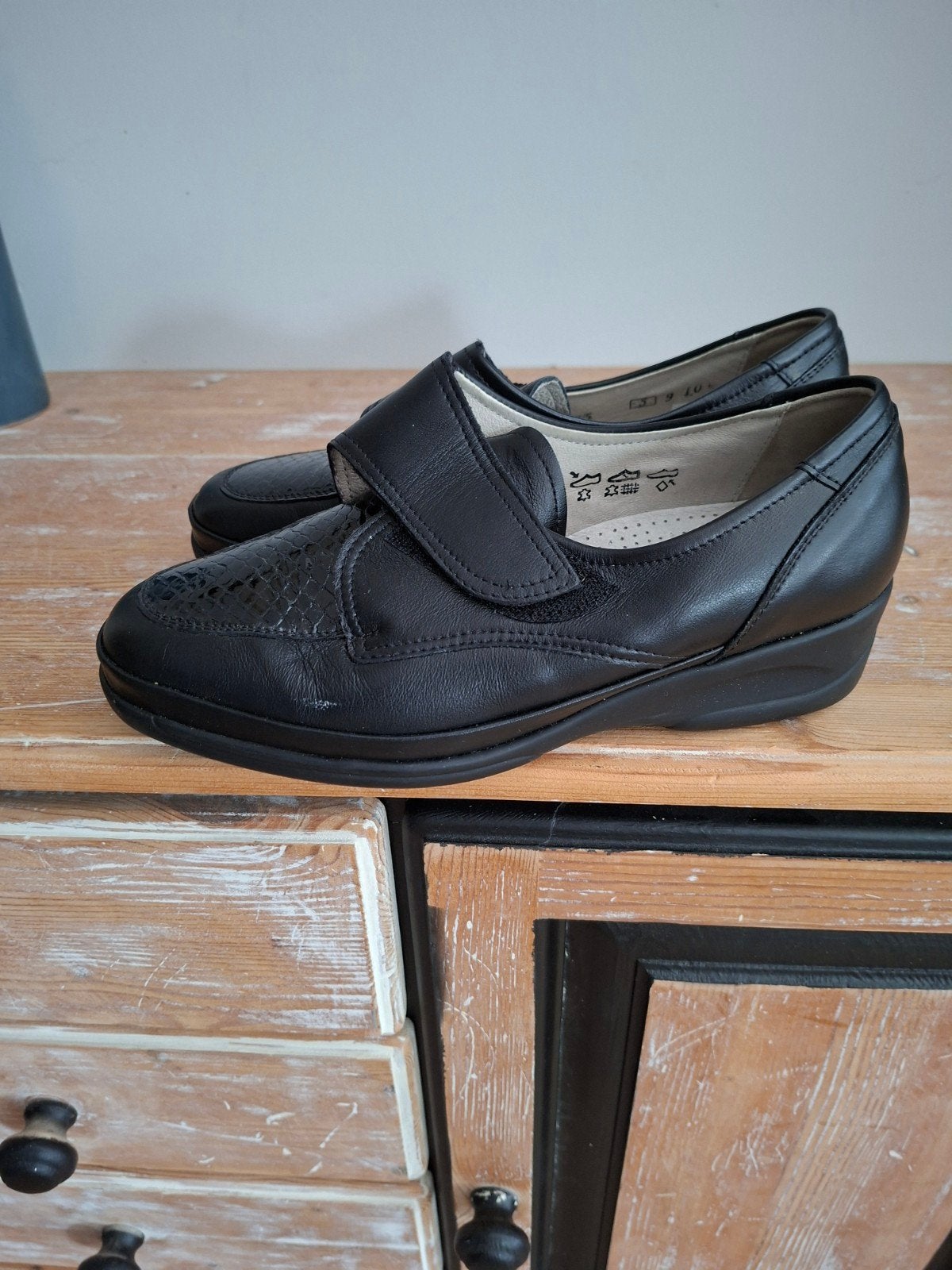 🌴 Waldläufer dames schoenen maat 38 (5) Wijdte K, Waldlaufer, Zwart, Ophalen of Verzenden, Sneakers of Gympen