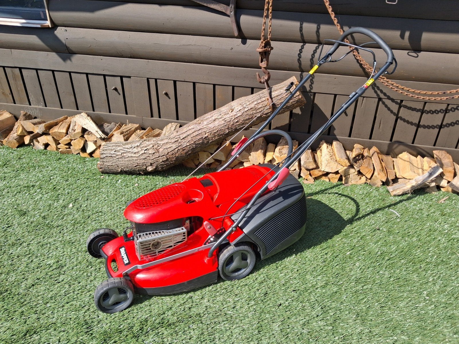 Snapper Grasmaaier – Nette en Goed Werkende Machine, Tuin en Terras, Grasmaaiers, Gebruikt, Benzine-grasmaaier, 30 t/m 39 cm, Cirkelmaaier