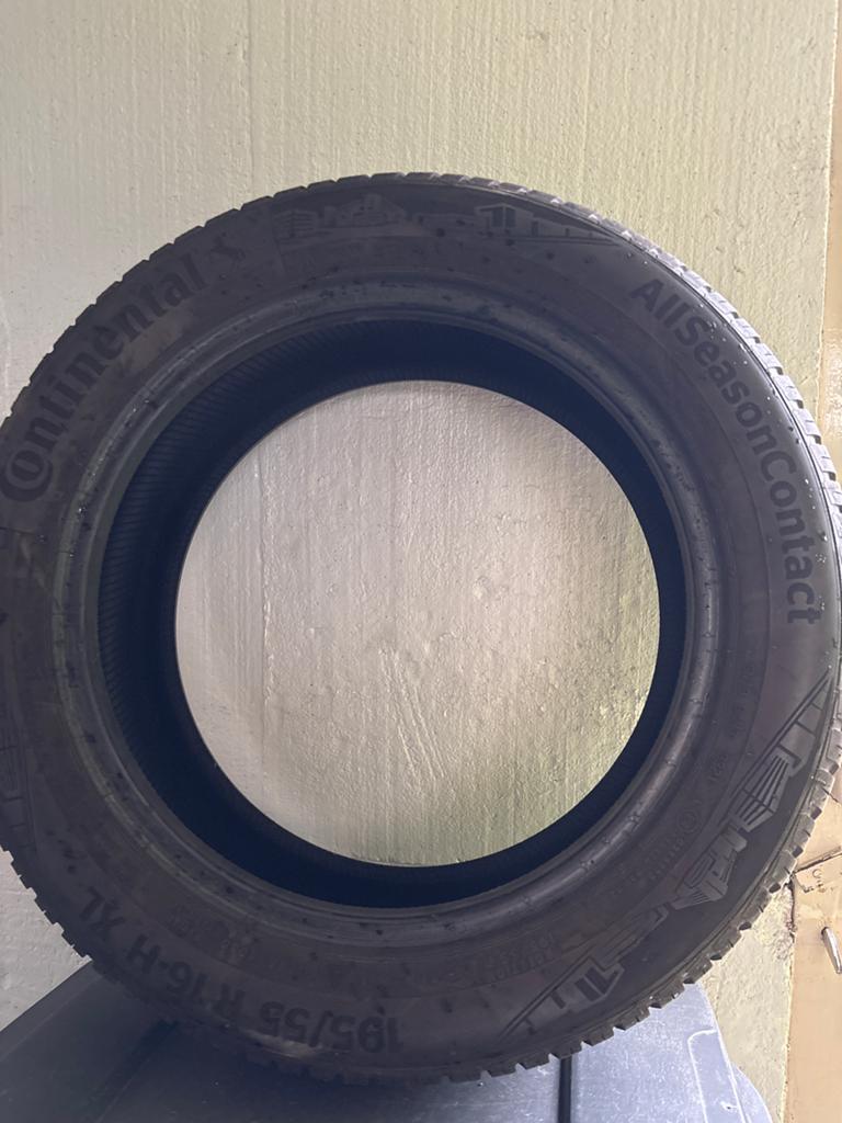 1x Continental 195/55R16 H XL all-seasonband, Auto-onderdelen, Banden en Velgen, Ophalen, Gebruikt, 16 inch, All Season