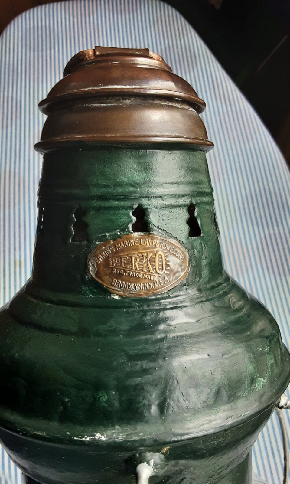 Antieke Perko Scheepslamp - Maritieme Decoratie, Ophalen of Verzenden