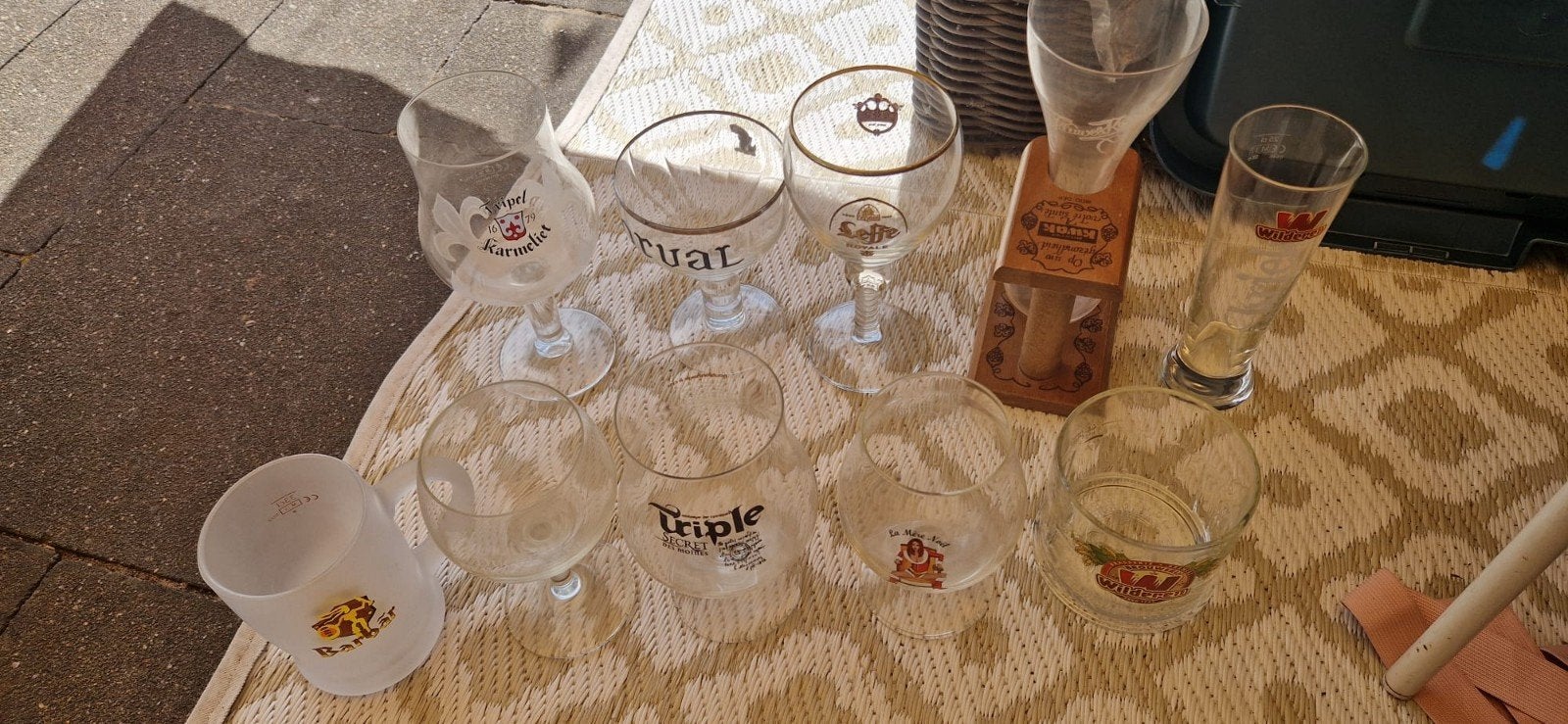 10 verschillende bierglazen - diverse merken, Ophalen of Verzenden, Gebruikt