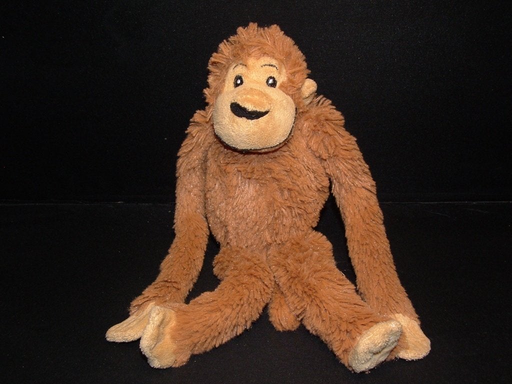 TENDER TOYS AAP PLUCHE BRUIN LANGHARIG MET VELOURS, Verzenden, Nieuw, Overige typen
