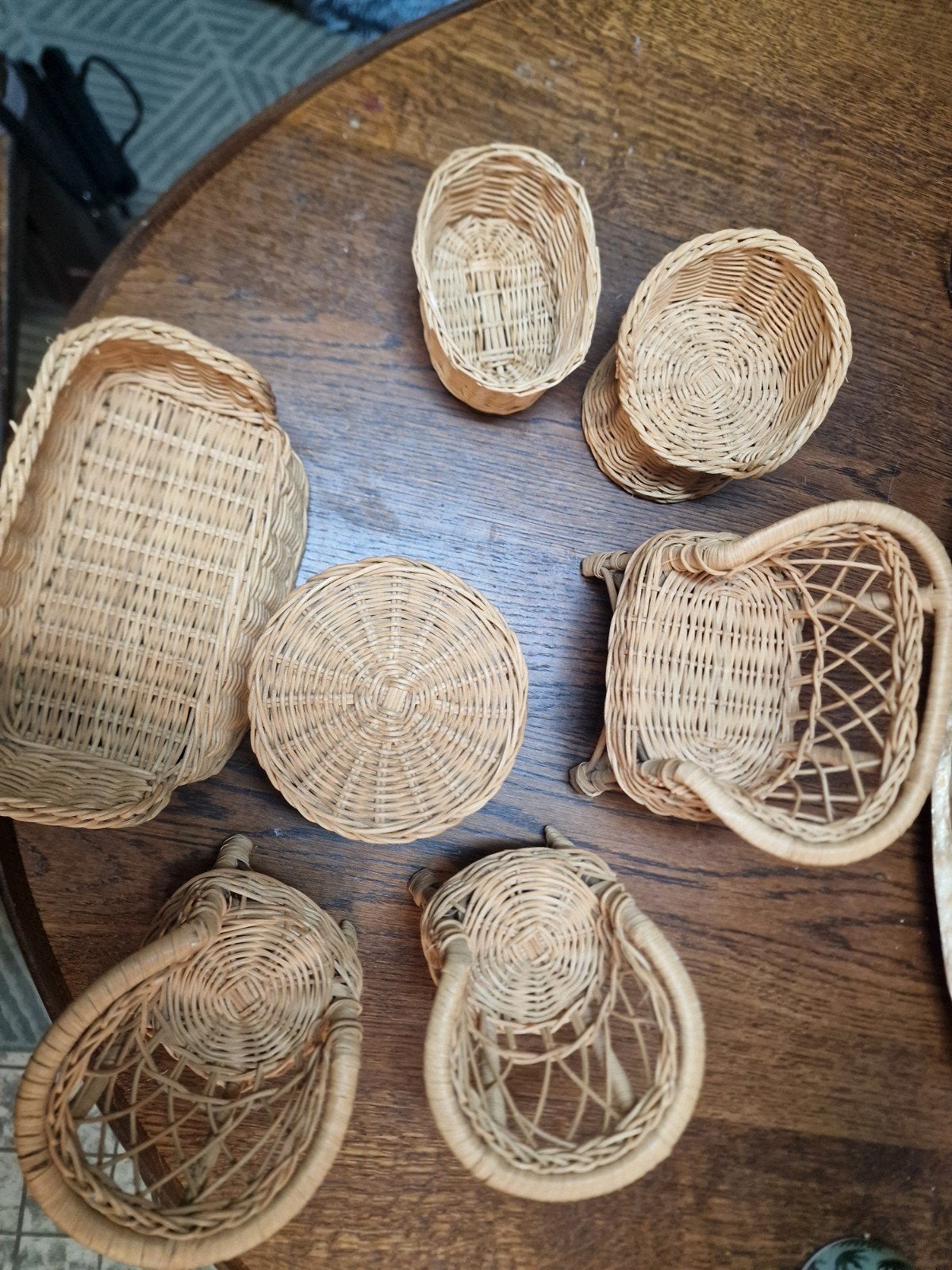 Rieten poppenmeubeltjes - Complete set voor poppenhuis, Ophalen, Toebehoren