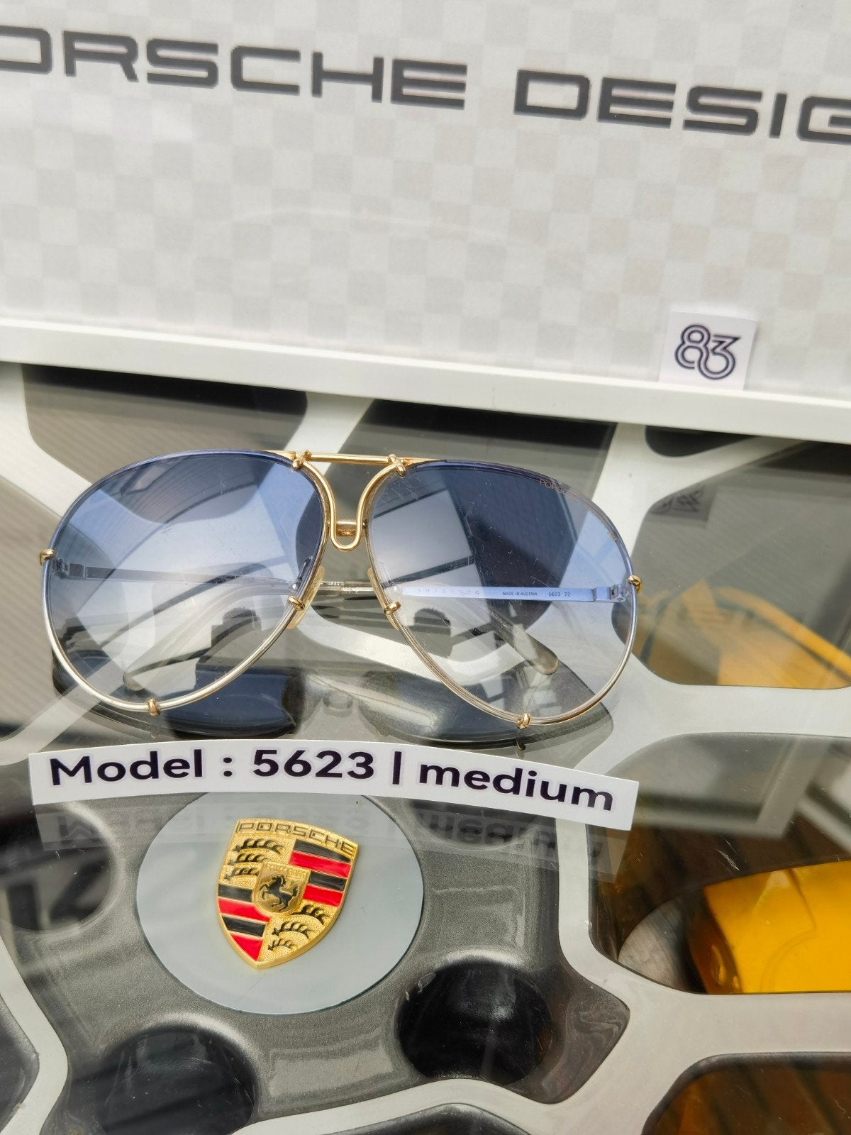 85- Origineel porsche design vintage piloten zonnebril by ca, Zonnebril, Blauw, Carrera, Ophalen of Verzenden