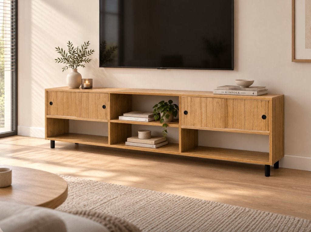 Vintage Lowboard Dressoir Compact Meubel Jaren 60 Teak, Huis en Inrichting, Vintage kast, Vintage kast, Met lade(s), Ophalen of Verzenden