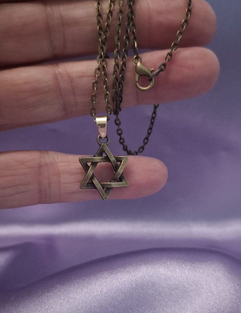 Davidster halskettinkje bronskleurig, Sieraden, Tassen en Uiterlijk, Overige kleuren, Verzenden, Nieuw, Overige materialen