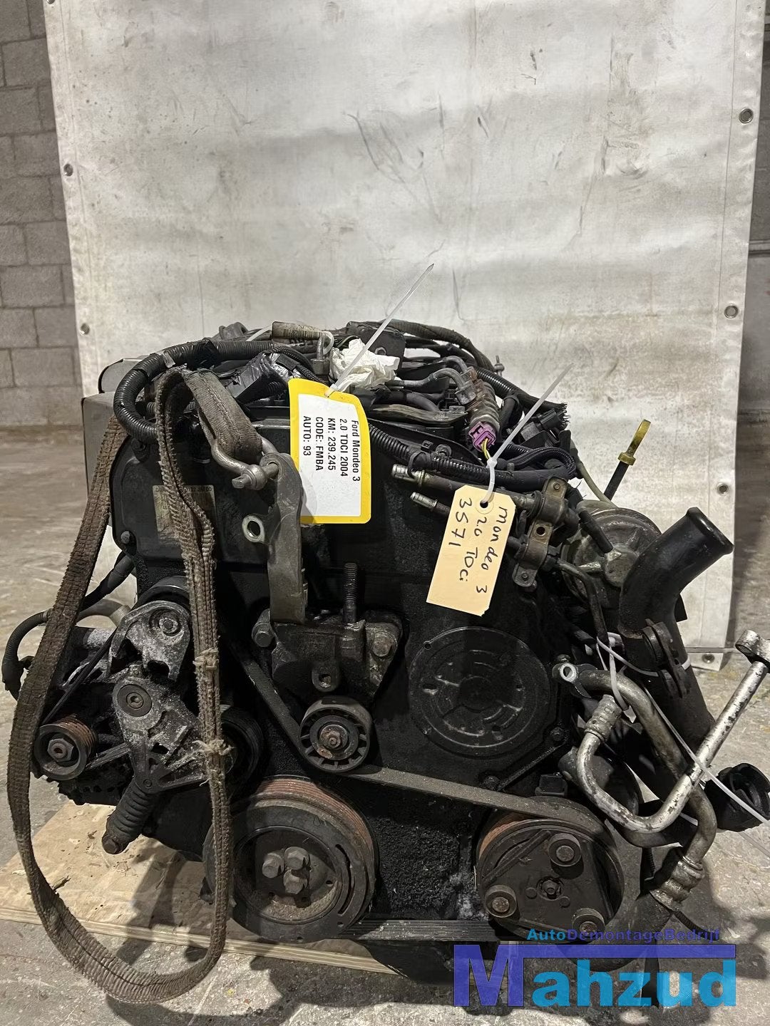 FORD MONDEO 3 2.0 TDCI Motorblok motor FMBA, Gebruikt, Info@ford.com, Ophalen of Verzenden, Ford