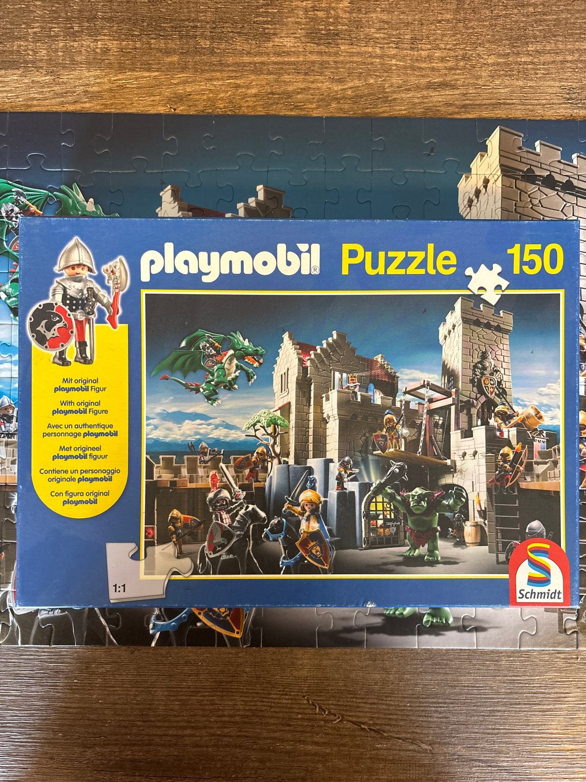 Playmobil Puzzle 150 stukjes - Kasteel met draak, Ophalen of Verzenden, Gebruikt, 6 jaar of ouder