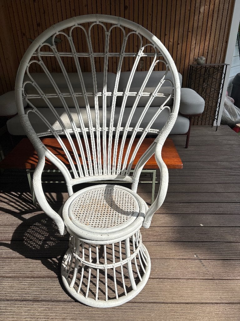 Vintage pauwstoel, Ophalen
