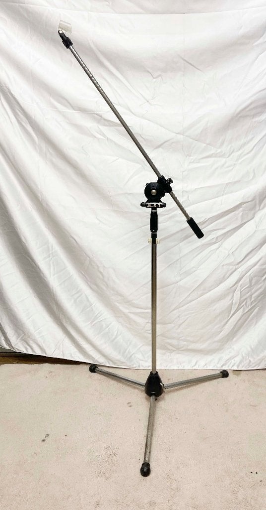 MET Vintage Microfoonstandaard met verstelbare hengelarm, Muziek en Instrumenten, Standaards, Met, N, Ophalen of Verzenden, Muziekstandaard