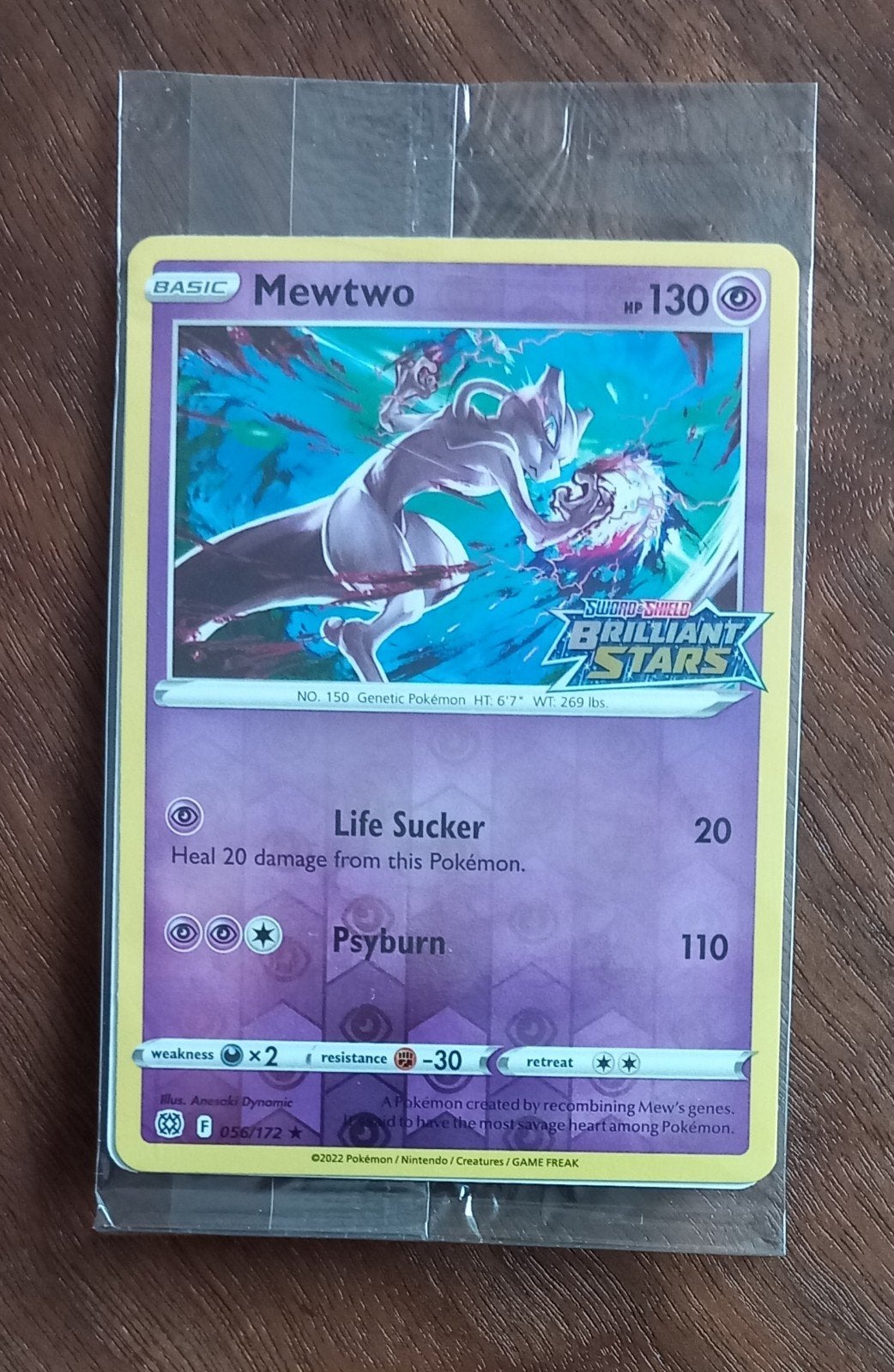 Mewtwo Pokémon Kaart - Brilliant Stars Promo 056/172, Ophalen of Verzenden, Zo goed als nieuw