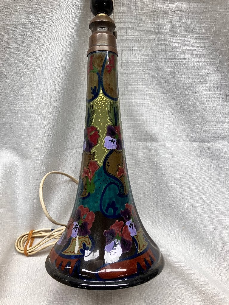 PZH Gouda plateelkandelaar 0124/2 als lamp ca. 1925, Antiek en Kunst, Antiek | Overige Antiek, Verzenden