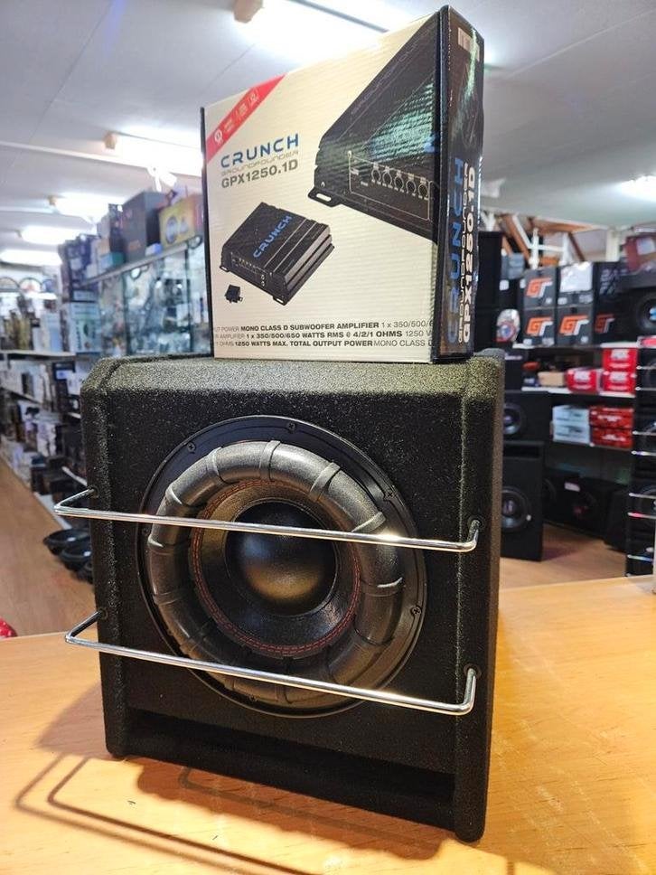 Subwooferset 1250watt 750rms lakro/crunch, Niet ingevuld, Niet ingevuld, Nieuw, Ophalen of Verzenden