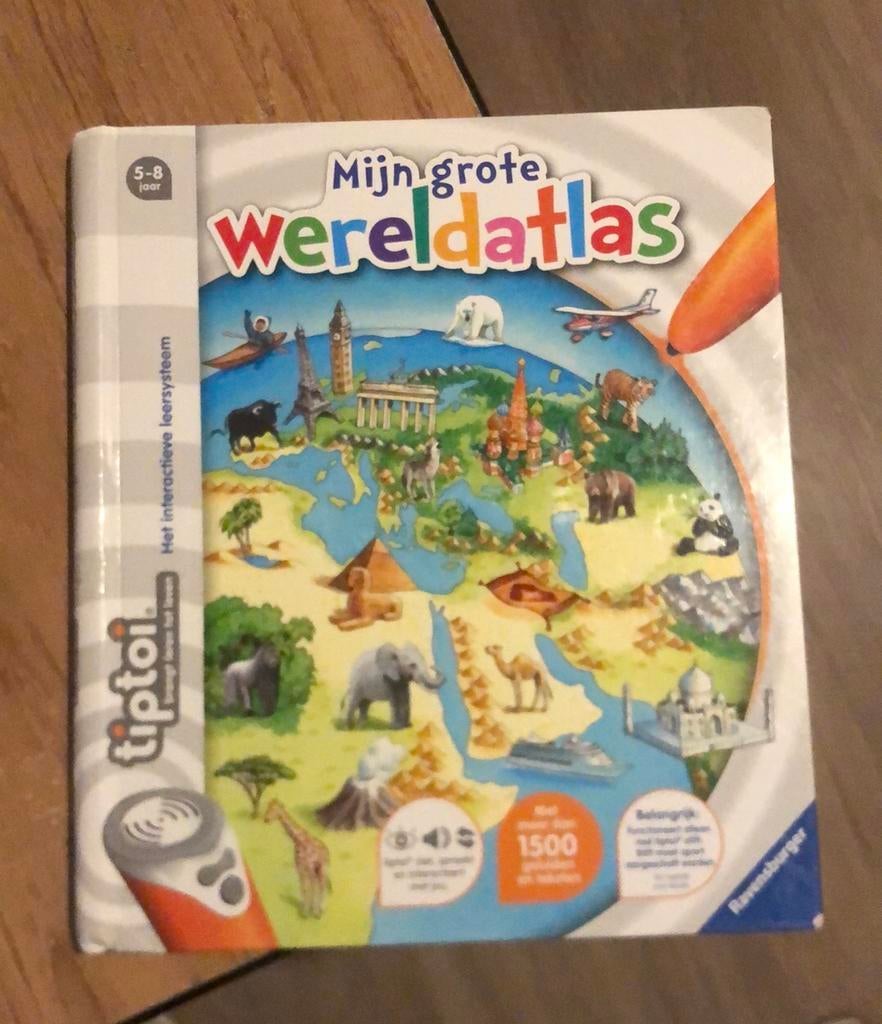 Tiptoi wereldatlas boek, Ophalen of Verzenden, Gebruikt