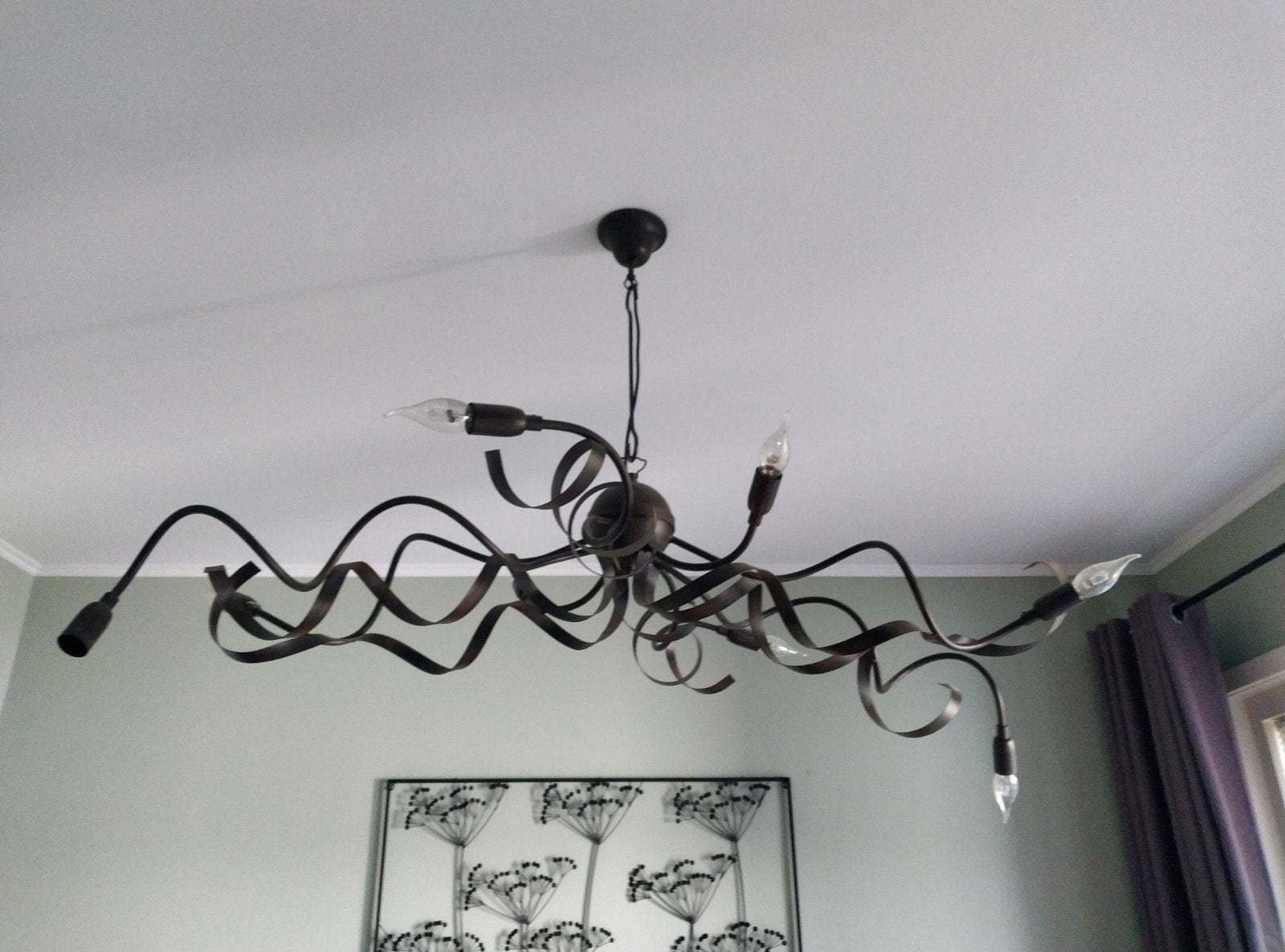 Hanglamp, Ophalen, Gebruikt, E14 (klein), Bruin
