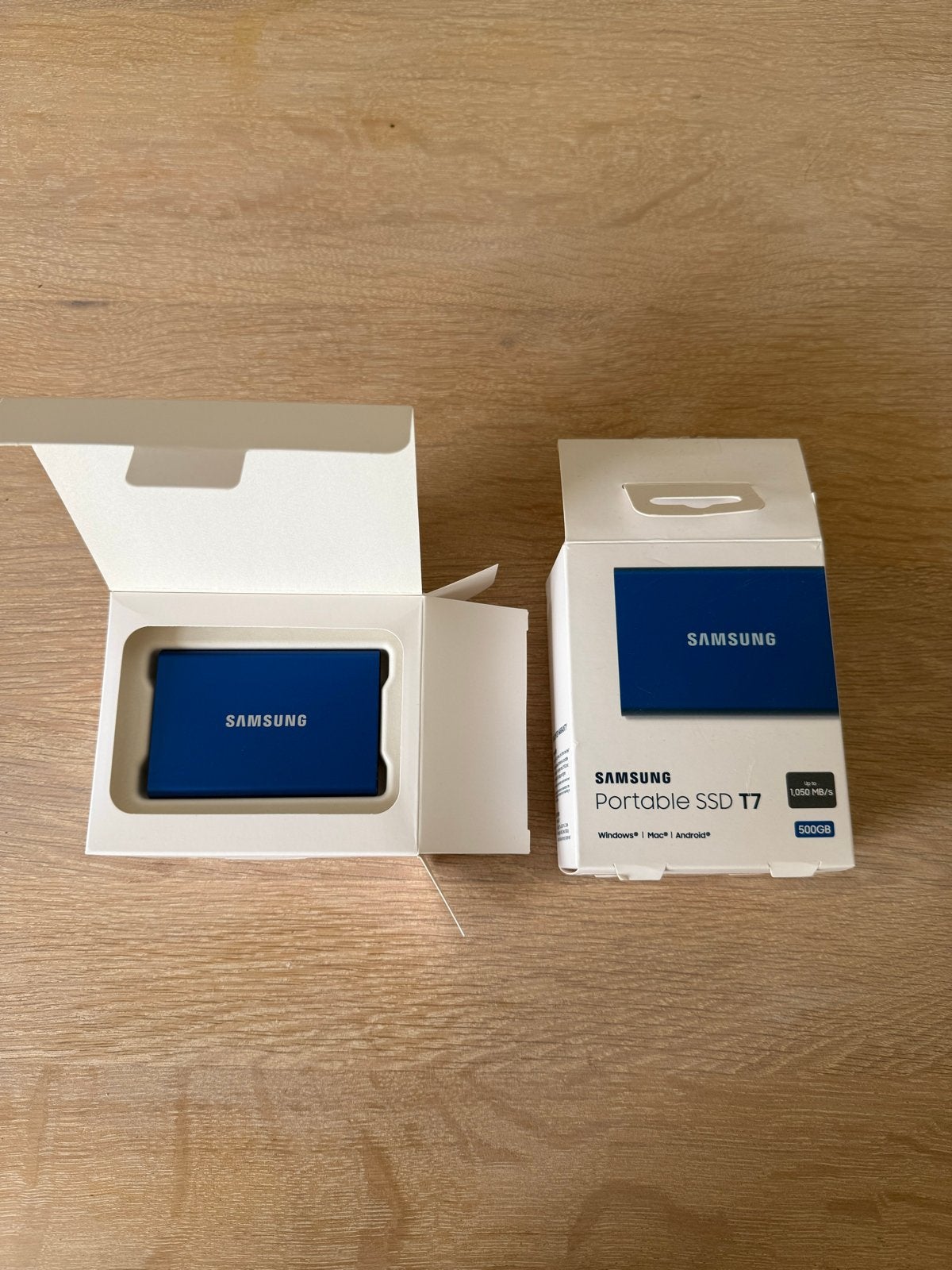 Samsung Portable SSD T7 500GB - 1050MB/s, Computers en Software, Harde schijven, Zo goed als nieuw, Server, Extern, SSD, USB, Ophalen of Verzenden