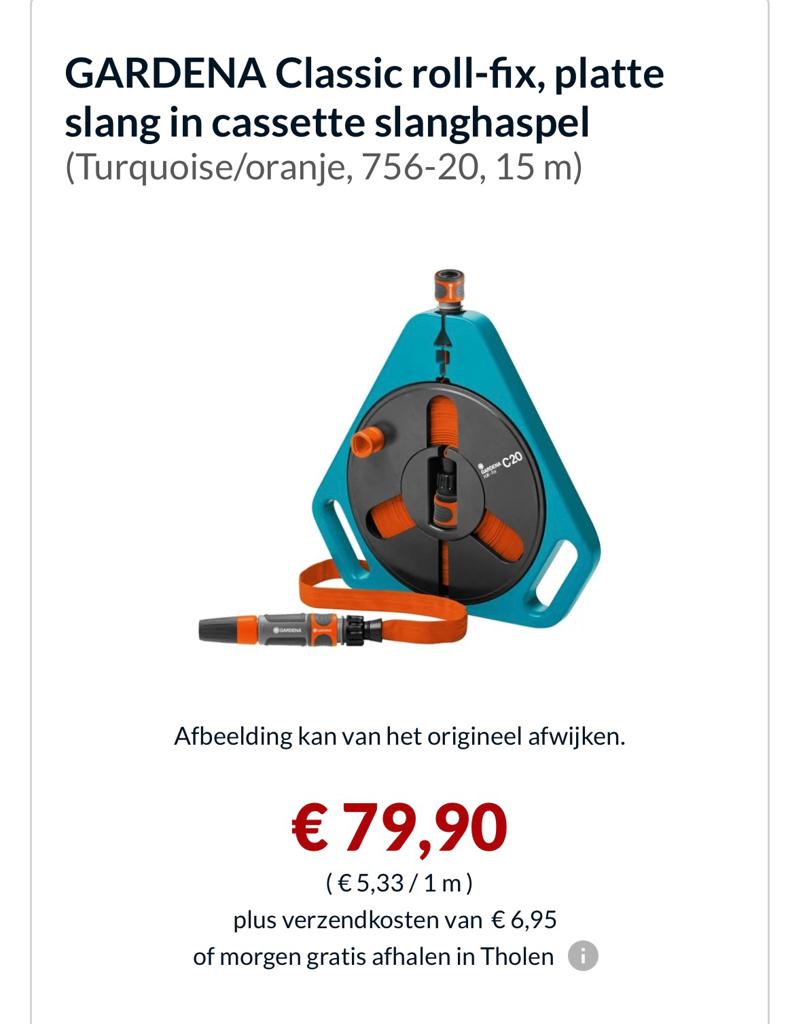 Gardena compacte slanghaspel, Tuin en Terras, Tuinslangen, Ophalen, Zo goed als nieuw, Tuinslang