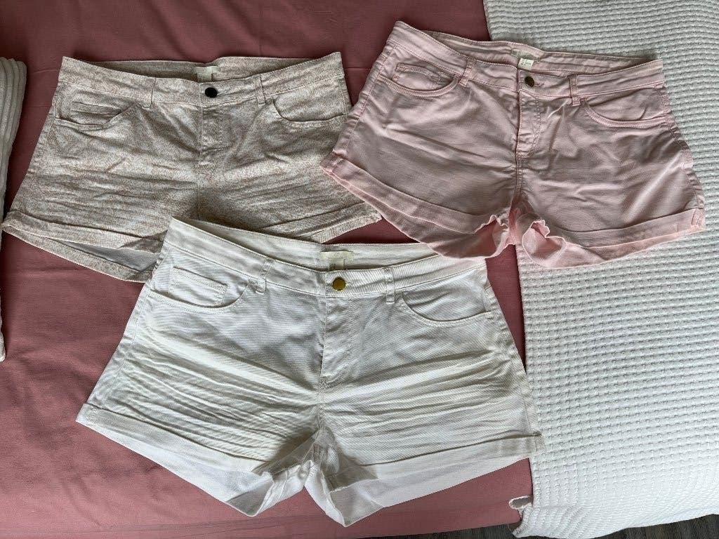 3 h&m shorts maat 38 en 40, Maat 38/40 (M), H&M, Kort, Meerkleurig