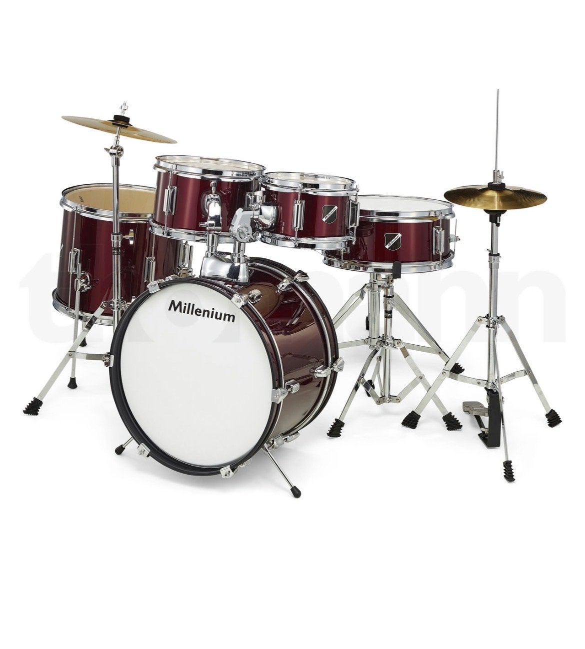 Millenium Drumstel - Compleet met bekkens en hardware, Ophalen of Verzenden, Zo goed als nieuw, Overige merken