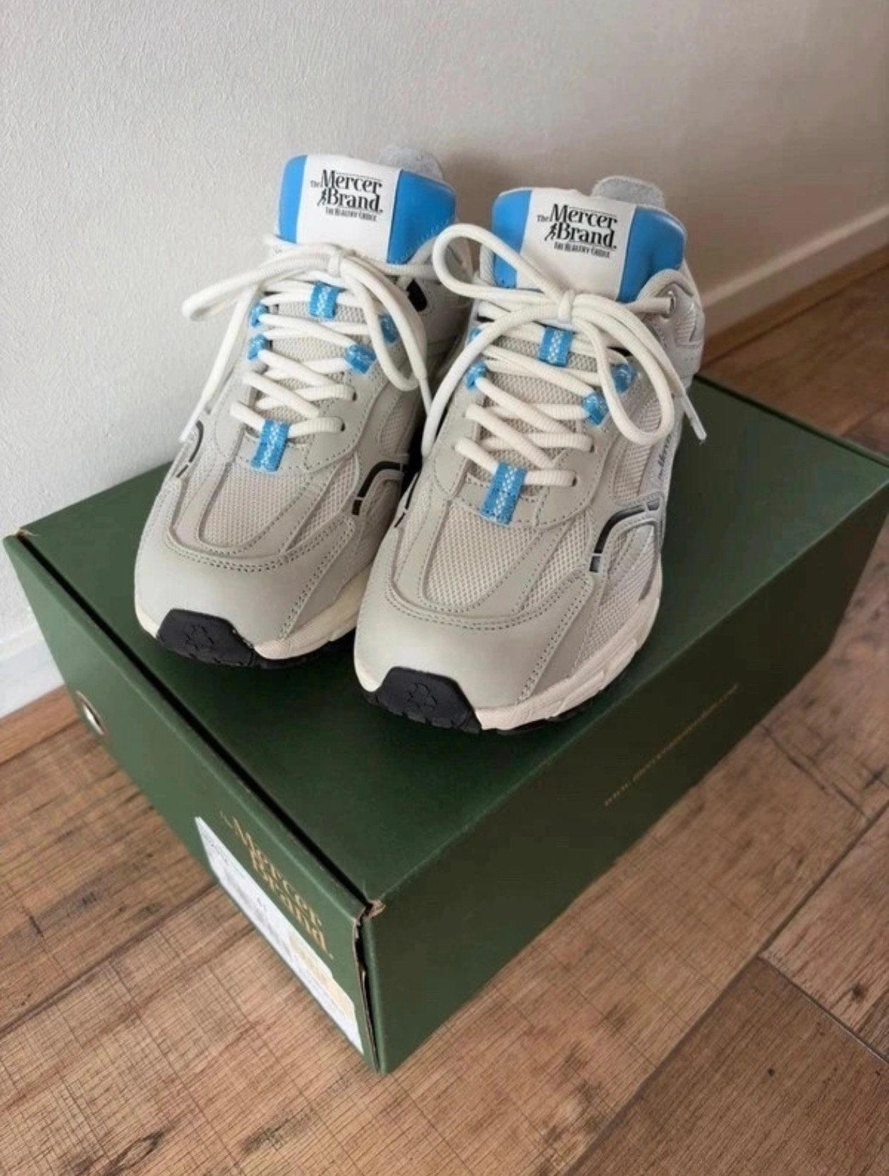 Mercer Amsterdam The Re-Run Nappa Wit/Grijs Unisex (41), Kleding | Heren, Wit, Nieuw, Ophalen of Verzenden, Sneakers of Gympen