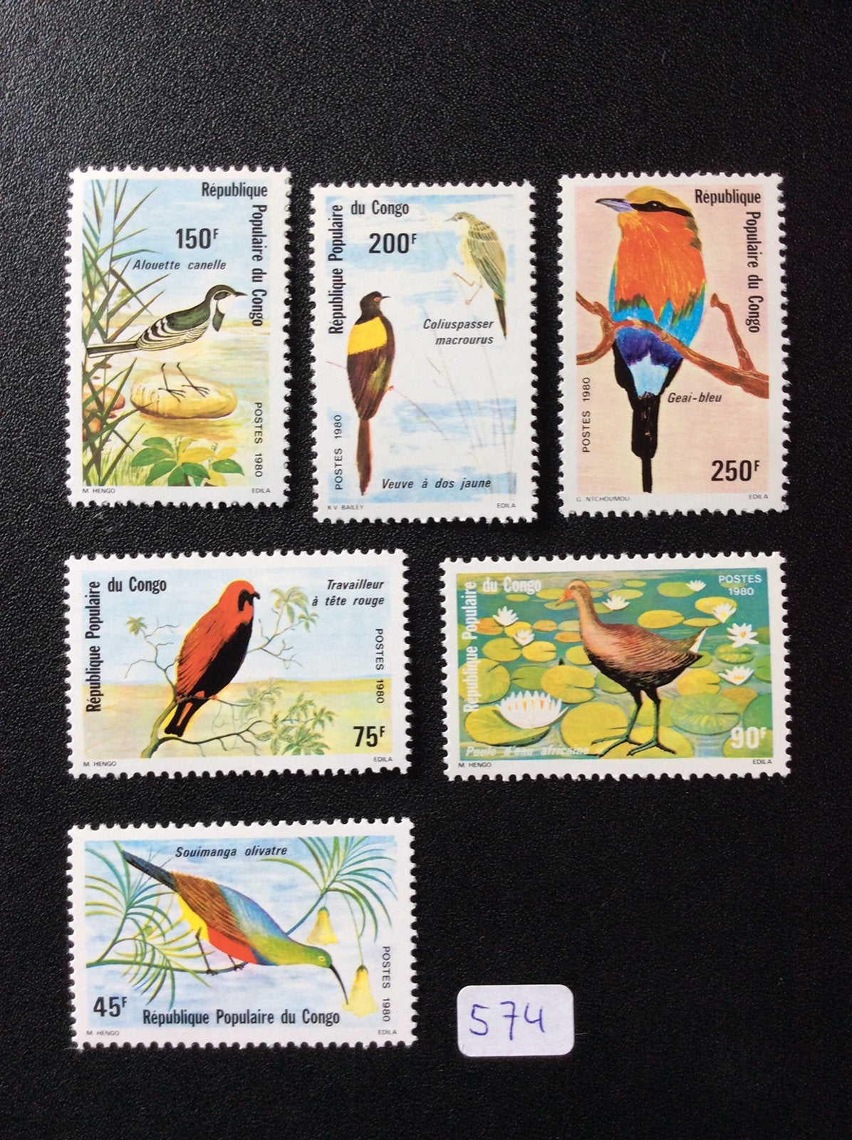 Congo rep postzegels 1980 pfr Mi 771/76, Ophalen of Verzenden, Overige landen, Postfris