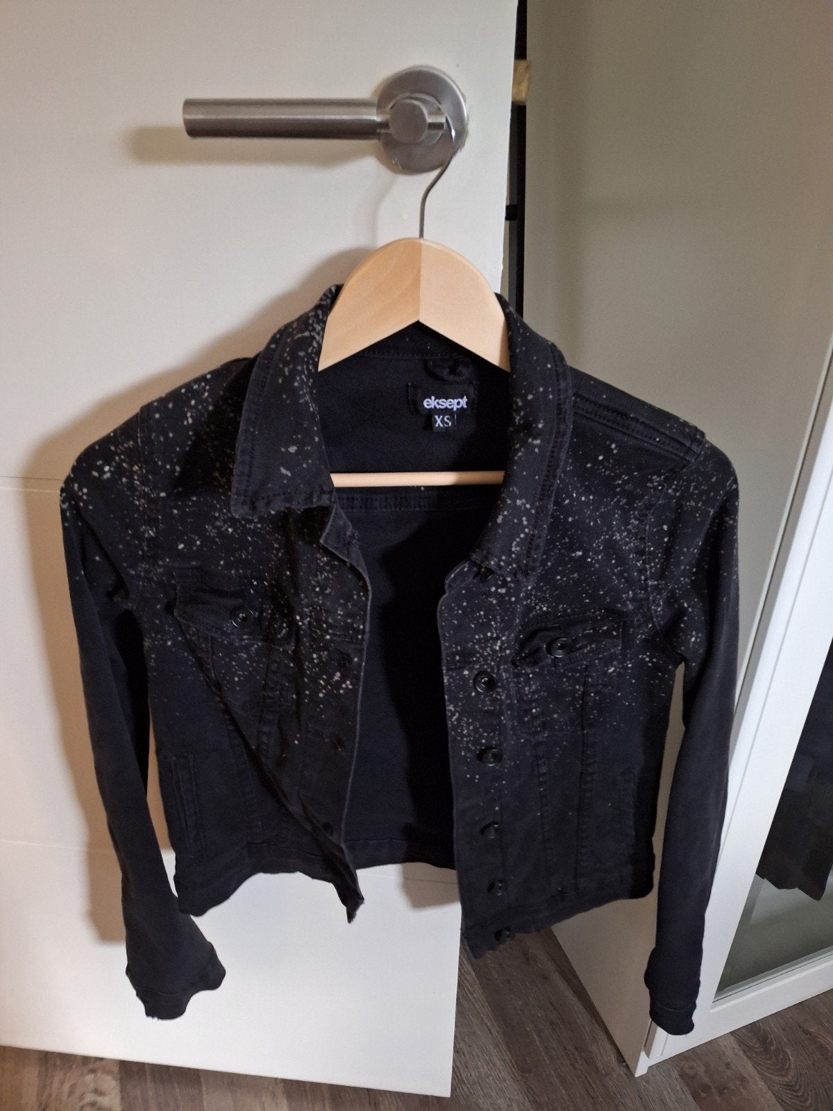 Spijkerjasje Eksept maat 34, Zwart, Ophalen of Verzenden, Zo goed als nieuw, Maat 34 (XS) of kleiner