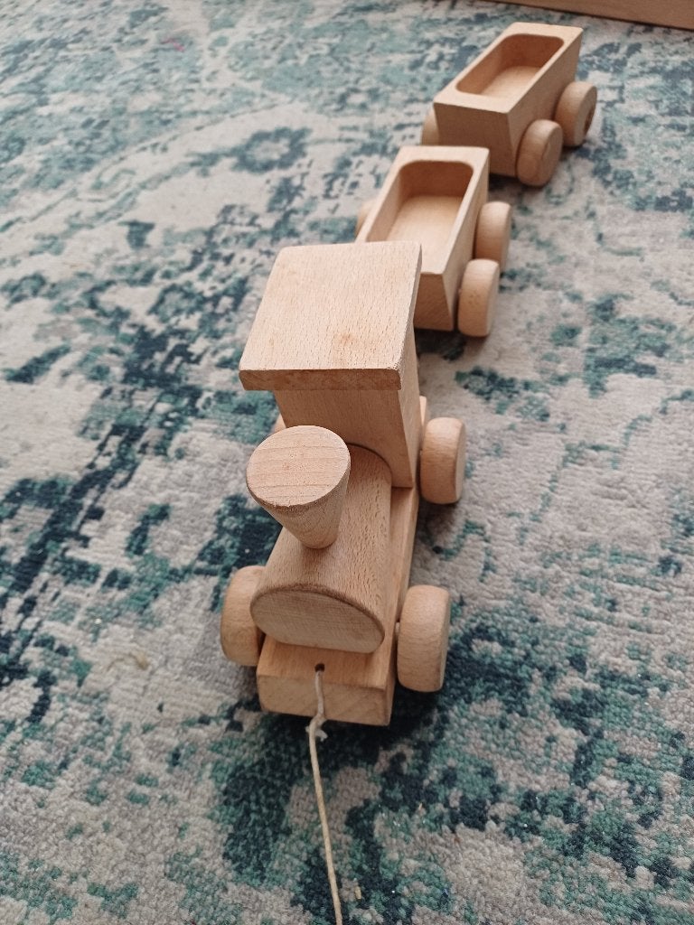 Houten trein, Kinderen en Baby's, Speelgoed | Houten speelgoed, Ophalen, Gebruikt