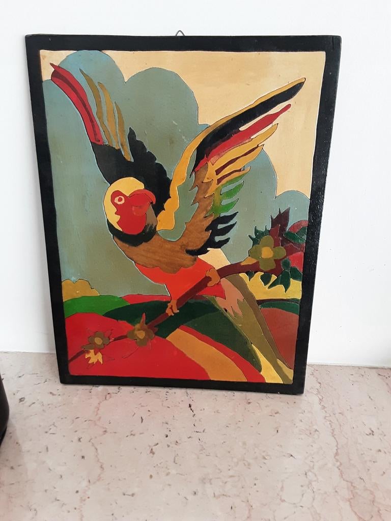 Schilderij met vogel, Ophalen