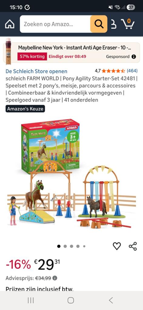 Schleich Farm World Pony Agility Starter-Set 42481, Ophalen of Verzenden, Zo goed als nieuw, Overige typen